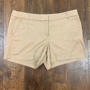 J Crew Factory Cotton Chino Tan Shorts